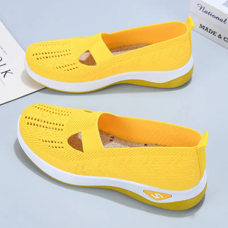 Women's Shoes 2025 New Cross-Border Foreign Trade Women's Casual Shoes Mom Shoes Sock Shoes Mesh Shoes Soft-Soled Sneakers for Women - Image 5
