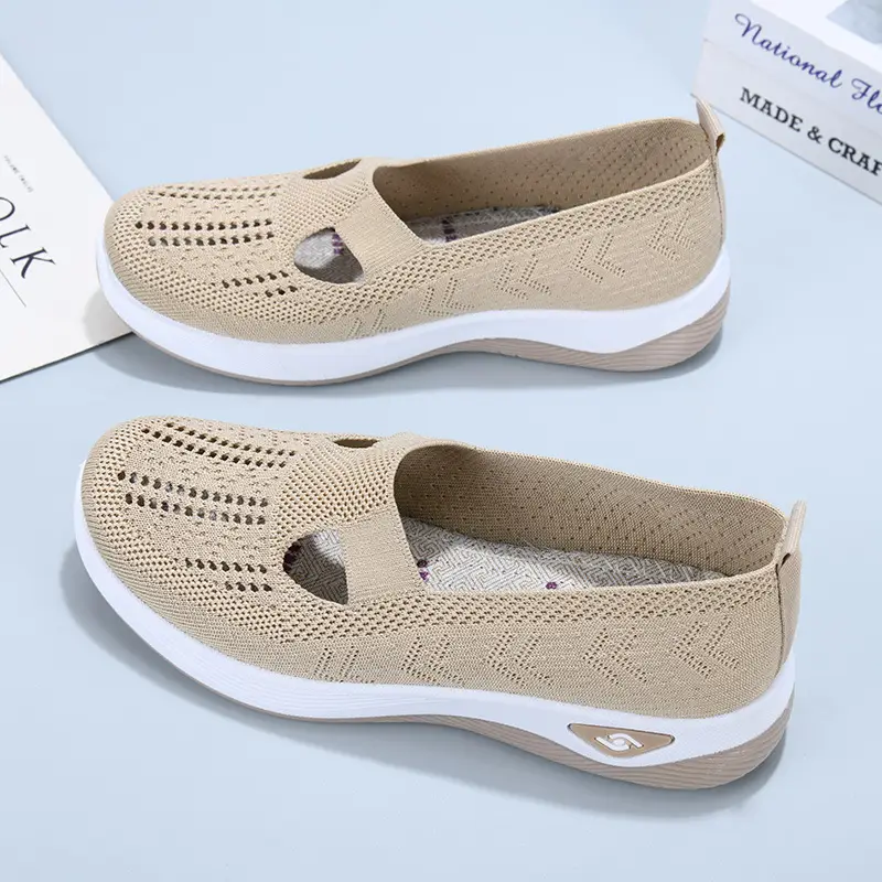 Women's Shoes 2025 New Cross-Border Foreign Trade Women's Casual Shoes Mom Shoes Sock Shoes Mesh Shoes Soft-Soled Sneakers for Women — feature 5