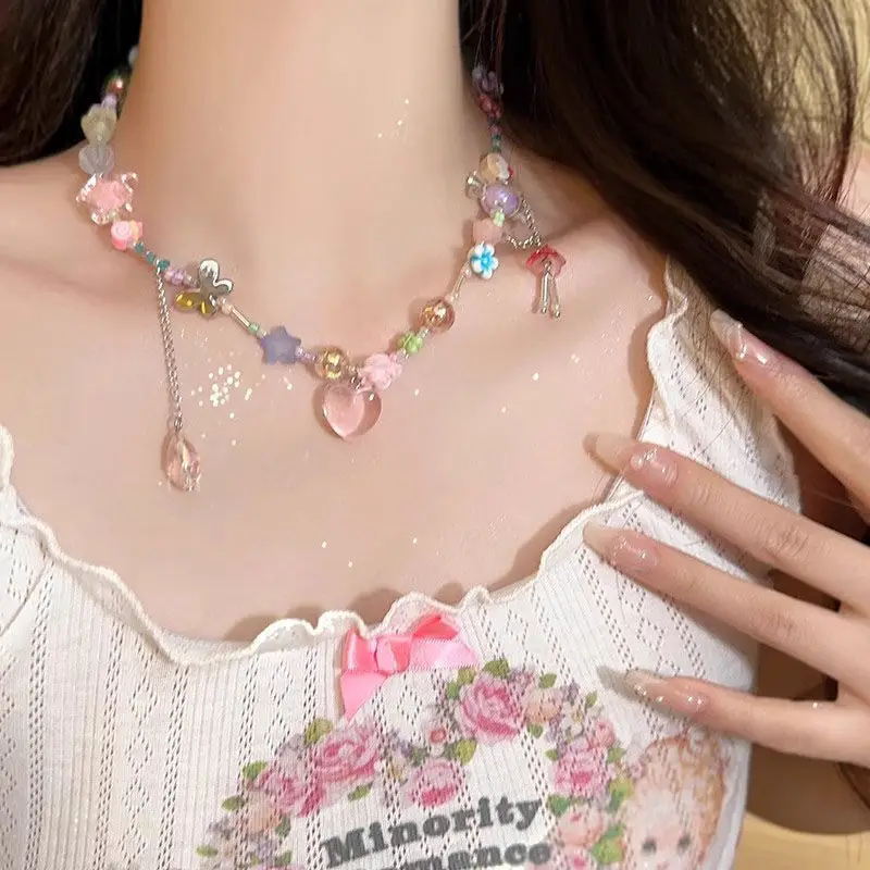 Sweet Girl Color Beaded Candy Necklace Female Niche Design — feature 8