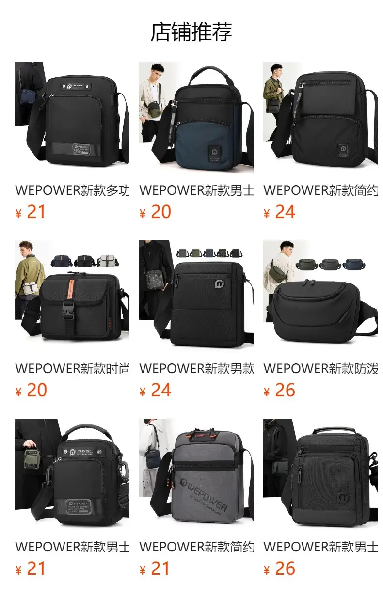 Men's Waterproof Crossbody Bag Black Multi-Layer Travel Satchel — feature 1