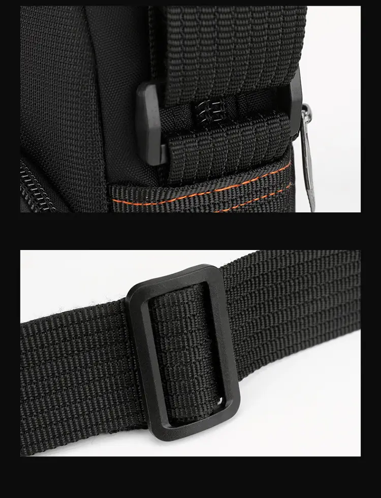 Men's Waterproof Crossbody Bag Black Multi-Layer Travel Satchel — feature 24