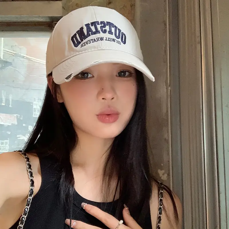 American Retro Baseball Cap Black Embroidered Summer Sunshade Cap - Image 7