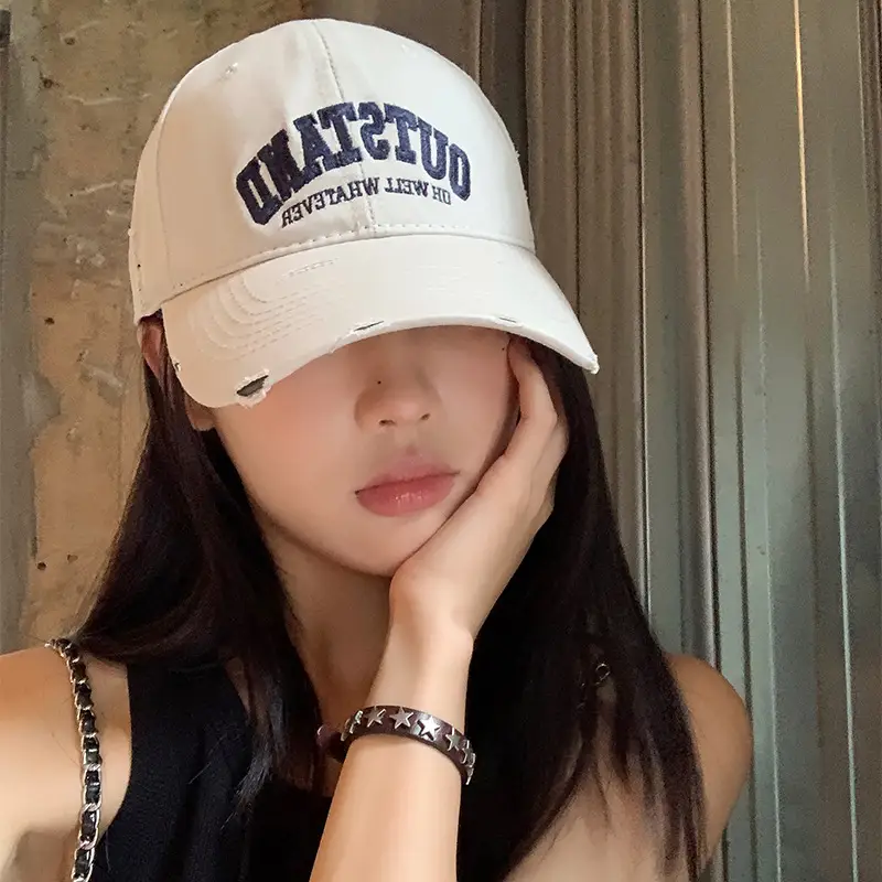 American Retro Baseball Cap Black Embroidered Summer Sunshade Cap - Image 8
