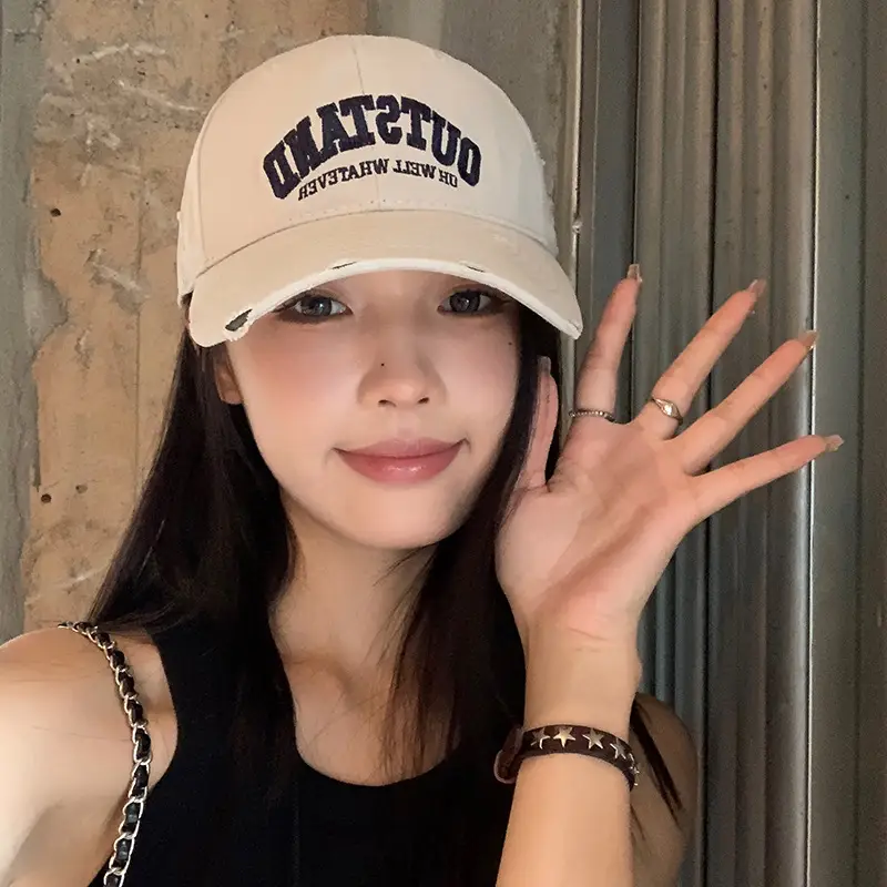 American Retro Baseball Cap Black Embroidered Summer Sunshade Cap - Image 9