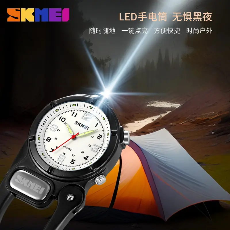 SKMEI Blue Quartz Watch with Compass & Buckle - Image 4