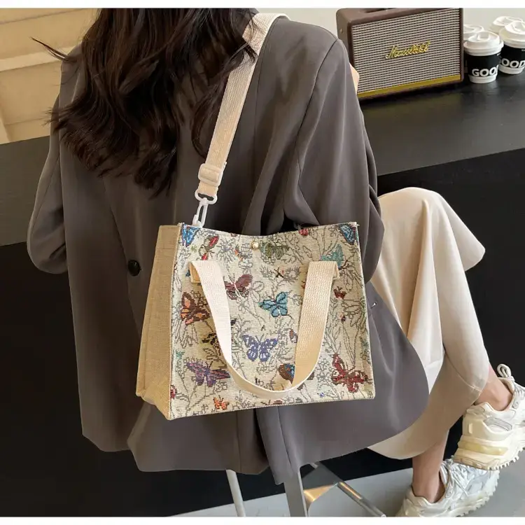 Women's Floral Canvas Shoulder Bag 2024 Instagram Style — feature 11