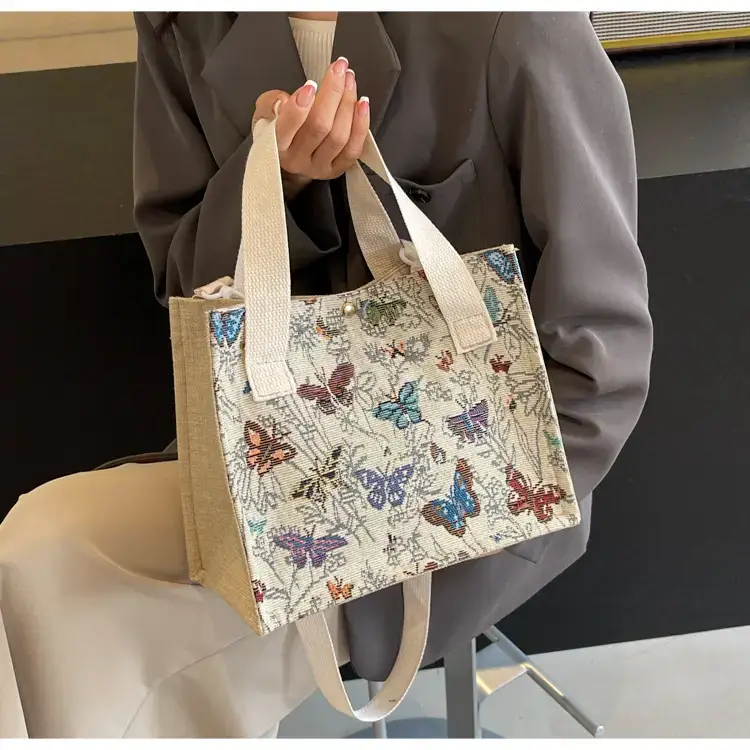 Women's Floral Canvas Shoulder Bag 2024 Instagram Style — feature 13