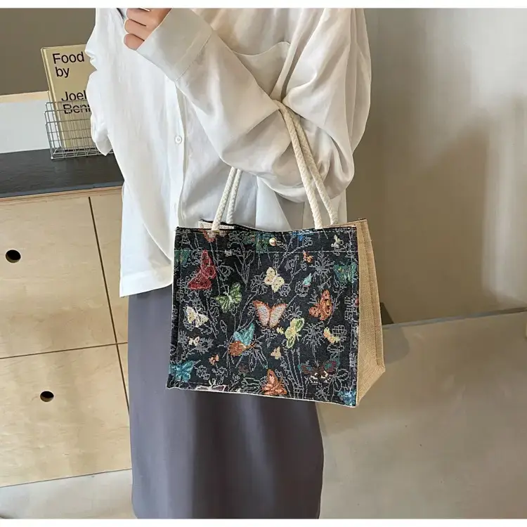 Women's Floral Canvas Shoulder Bag 2024 Instagram Style — feature 26