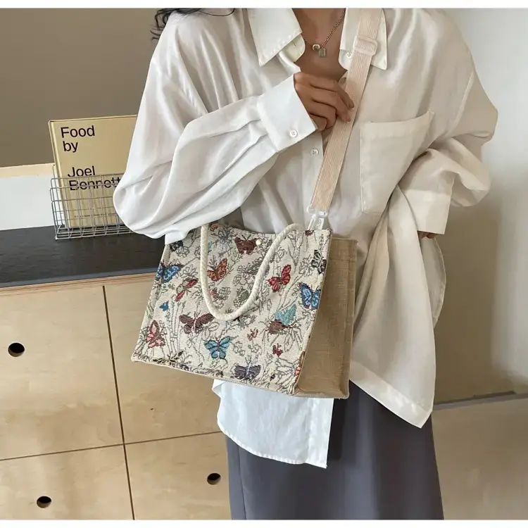 Women's Floral Canvas Shoulder Bag 2024 Instagram Style — feature 27