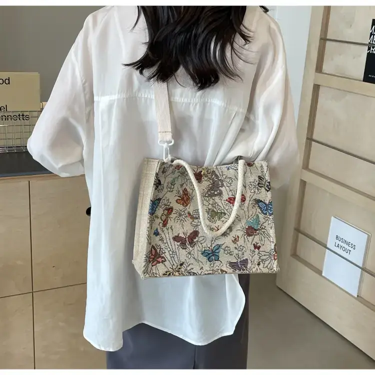 Women's Floral Canvas Shoulder Bag 2024 Instagram Style — feature 29