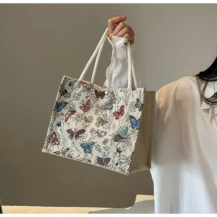 Women's Floral Canvas Shoulder Bag 2024 Instagram Style — feature 34