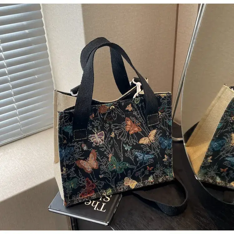 Women's Floral Canvas Shoulder Bag 2024 Instagram Style — feature 37