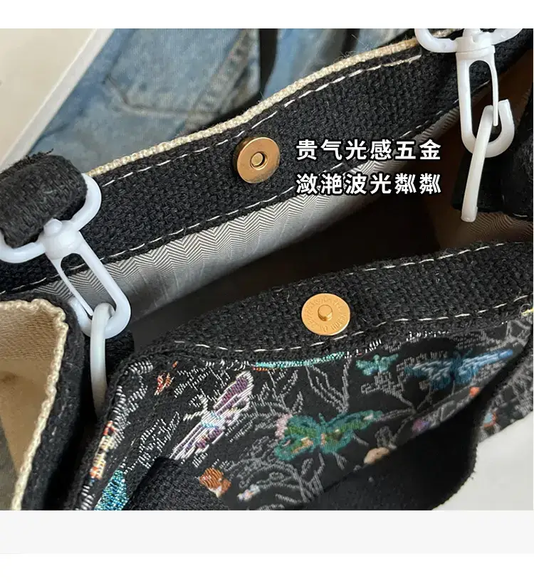 Women's Floral Canvas Shoulder Bag 2024 Instagram Style — feature 4