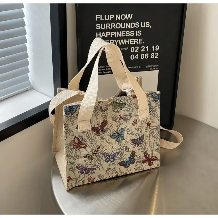 Women's Floral Canvas Shoulder Bag 2024 Instagram Style — feature 40