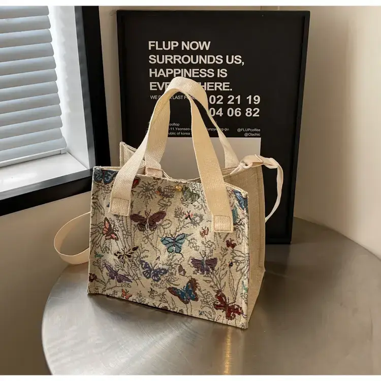 Women's Floral Canvas Shoulder Bag 2024 Instagram Style — feature 41