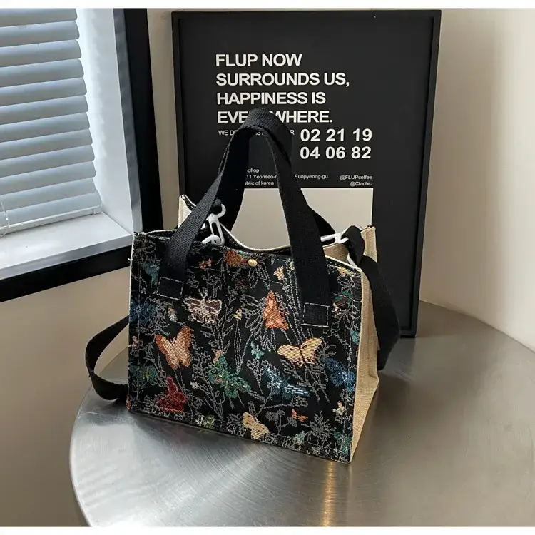 Women's Floral Canvas Shoulder Bag 2024 Instagram Style — feature 43