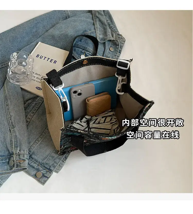 Women's Floral Canvas Shoulder Bag 2024 Instagram Style — feature 7