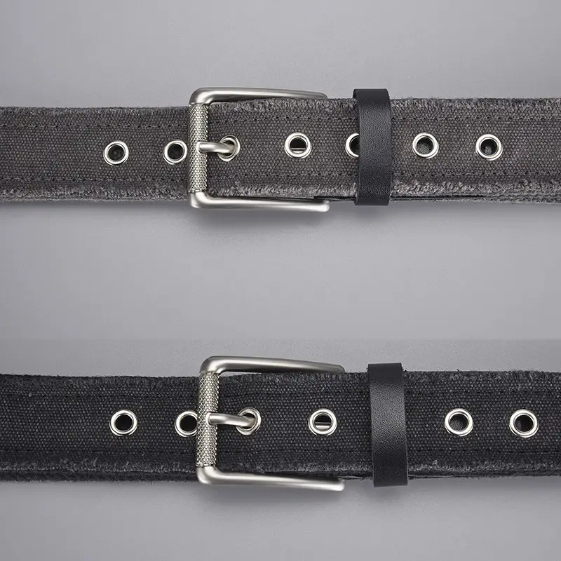 Men Canvas Belt with Silver Buckle 2026 - Image 6