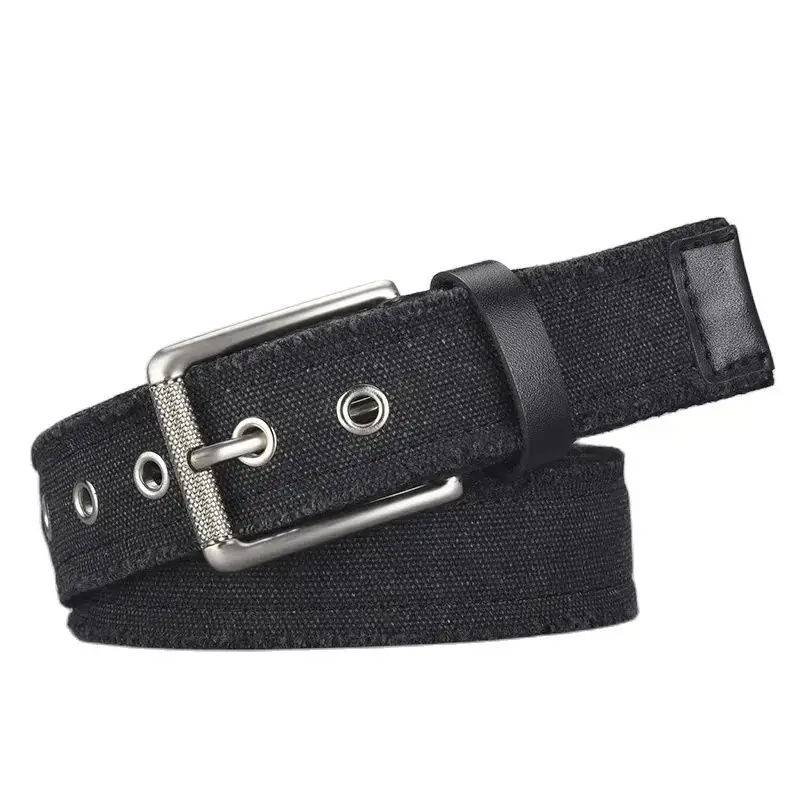 Men Canvas Belt with Silver Buckle 2026 - Image 7