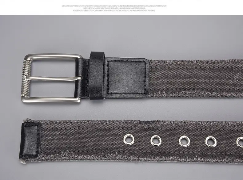 Men Canvas Belt with Silver Buckle 2026 — feature 8
