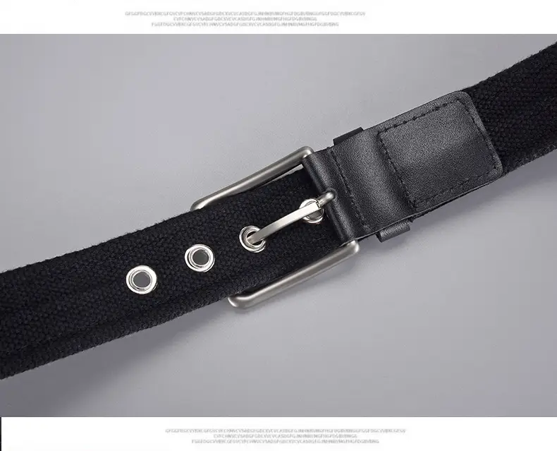 Men Canvas Belt with Silver Buckle 2026 — feature 9