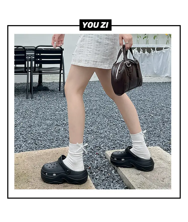 Thick-soled hole shoes women's 2024 new non-slip deodorant beach height step-up feeling eva sandals and slippers summer wear — feature 10