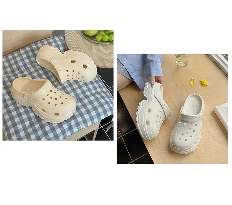 Thick-soled hole shoes women's 2024 new non-slip deodorant beach height step-up feeling eva sandals and slippers summer wear — feature 17