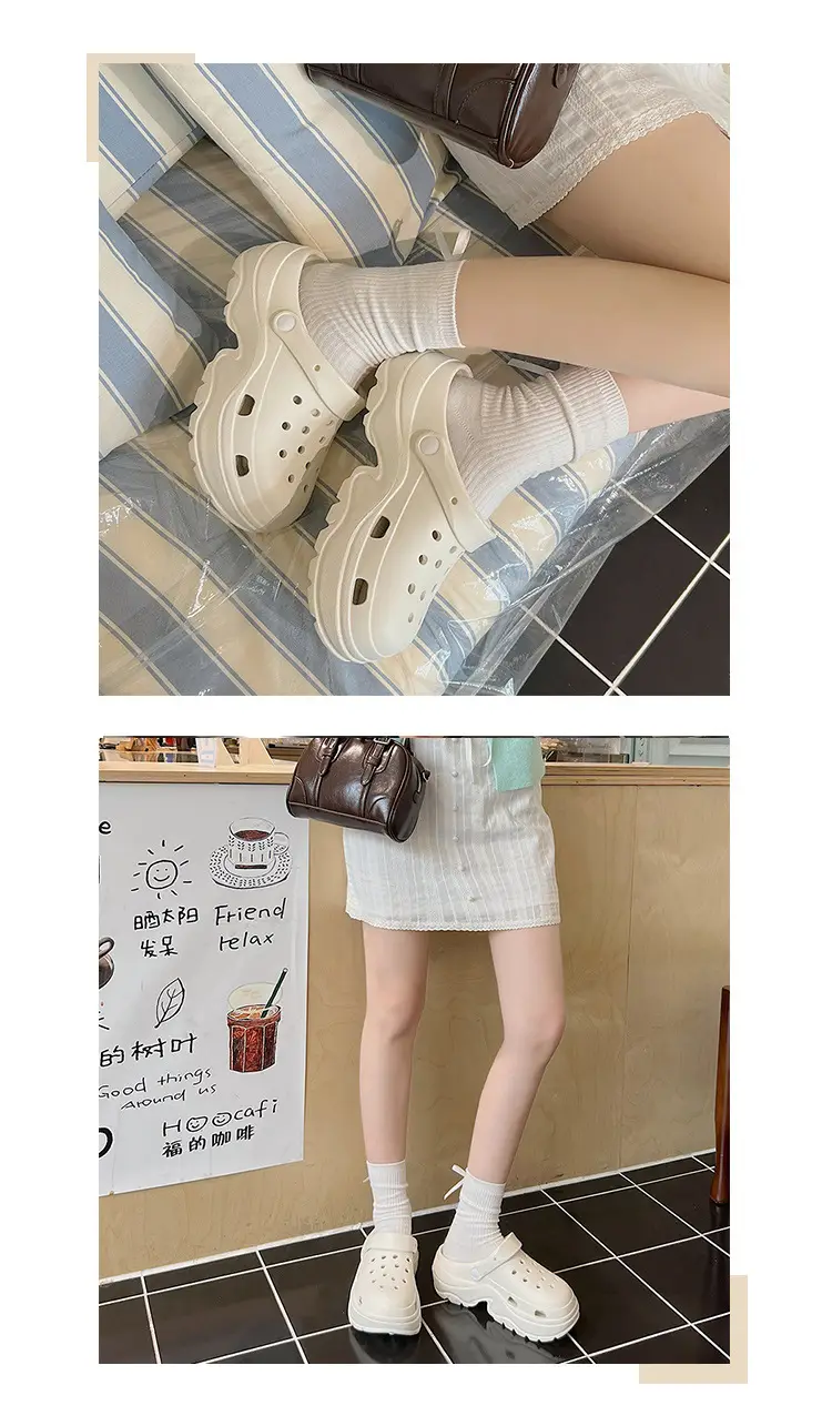 Thick-soled hole shoes women's 2024 new non-slip deodorant beach height step-up feeling eva sandals and slippers summer wear — feature 6