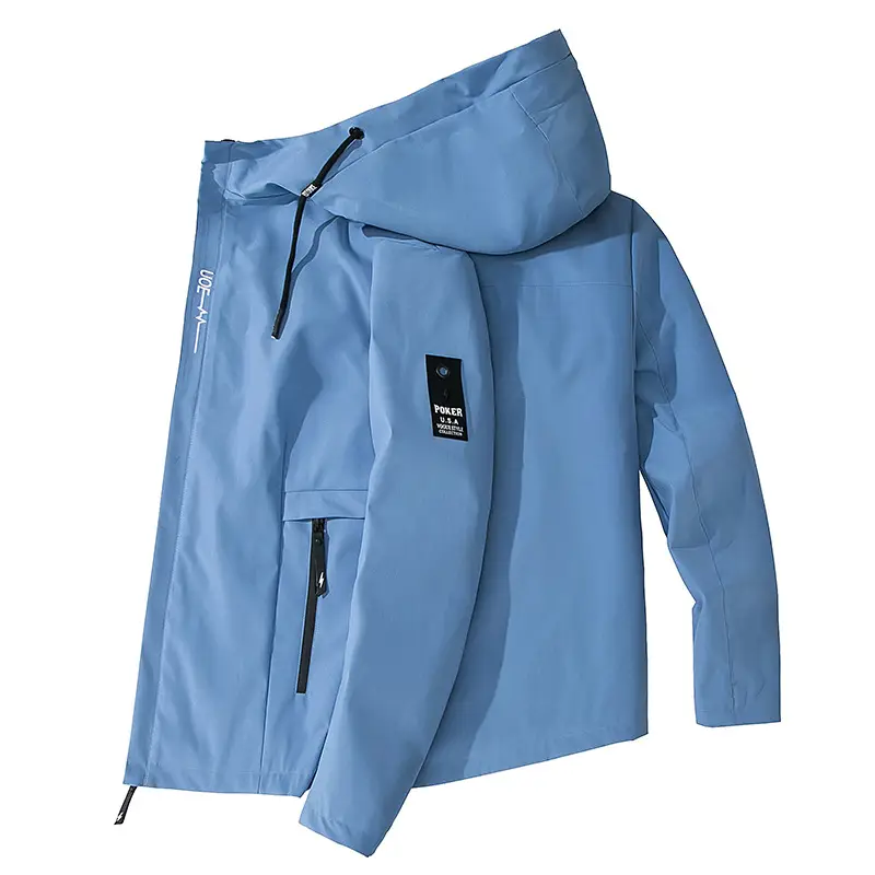 Men's Hooded Flying Jacket Beige 2024 Autumn - Image 6