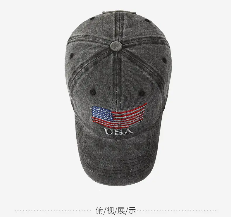Men Faded USA Embroidered Baseball Cap — feature 11