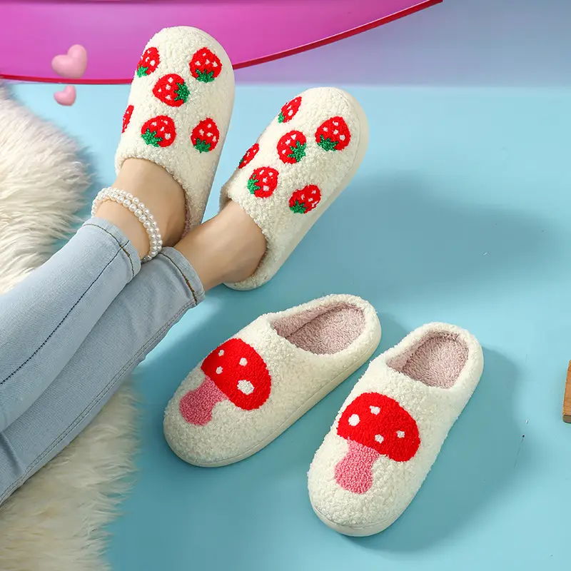 2025 Heart-Shaped Warm Plush Cotton Slippers for Men Women - Image 9