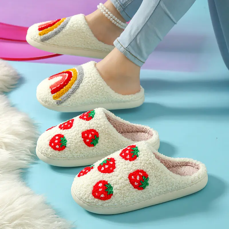 2025 Heart-Shaped Warm Plush Cotton Slippers for Men Women - Image 10