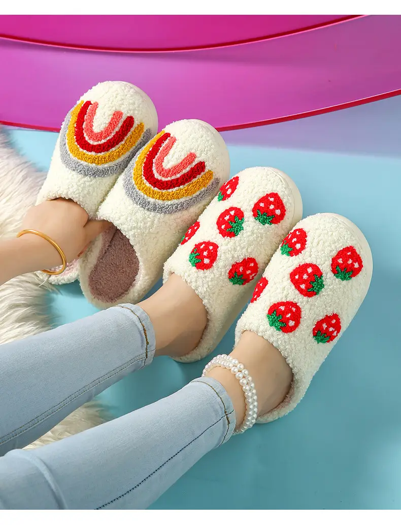 2025 Heart-Shaped Warm Plush Cotton Slippers for Men Women — feature 11