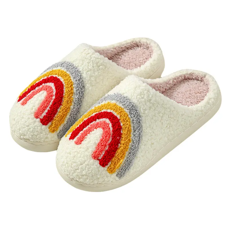 2025 Heart-Shaped Warm Plush Cotton Slippers for Men Women - Image 4