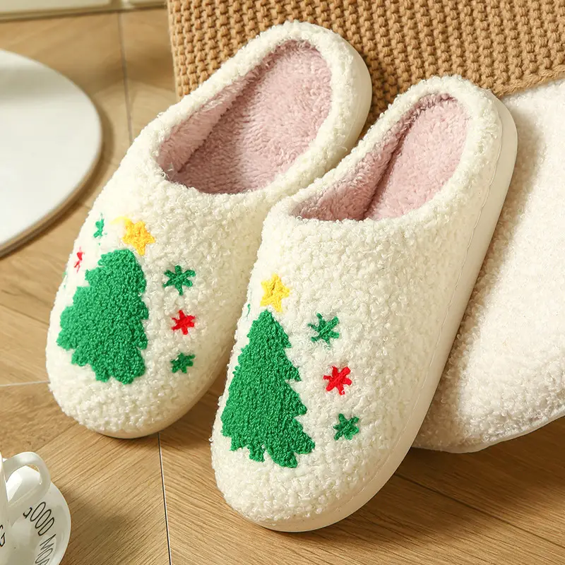 2025 Heart-Shaped Warm Plush Cotton Slippers for Men Women - Image 5