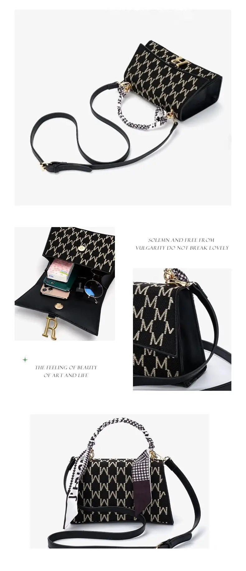 Chanel-Inspired Crossbody Bag with R Letter Design — feature 15