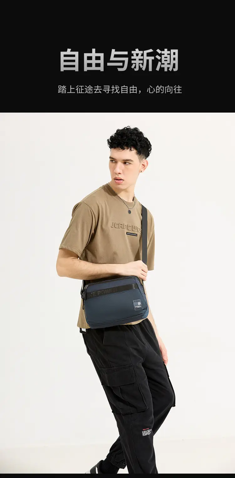 Men's Navy Blue Crossbody Shoulder Bag WEPOWER — feature 12