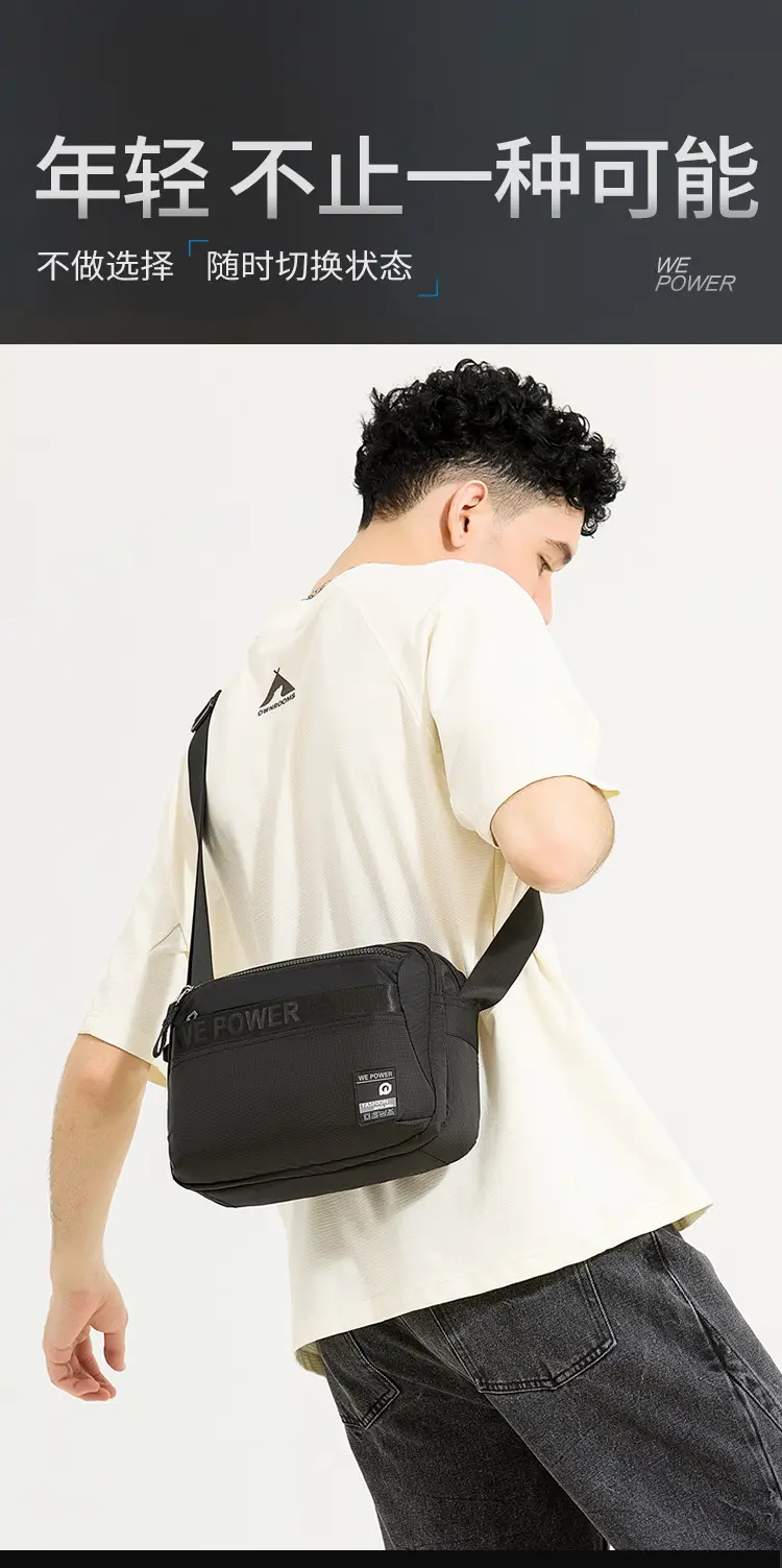 Men's Navy Blue Crossbody Shoulder Bag WEPOWER — feature 2