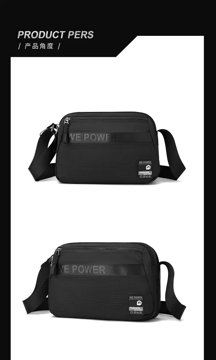 Men's Navy Blue Crossbody Shoulder Bag WEPOWER — feature 21