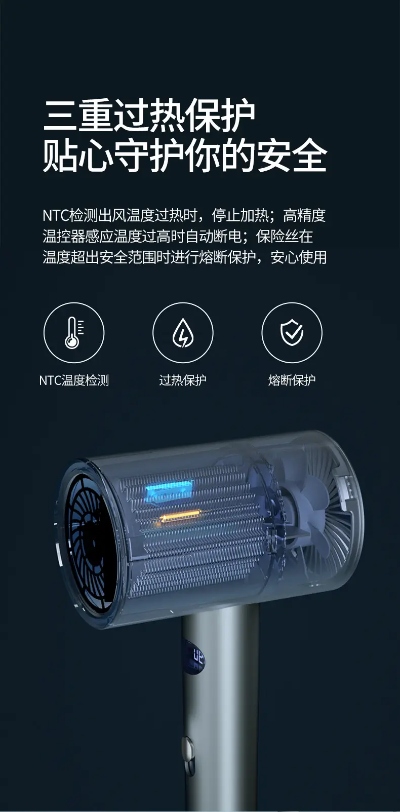 High-Speed Hair Dryer with Negative Ion & Warm Light — feature 14