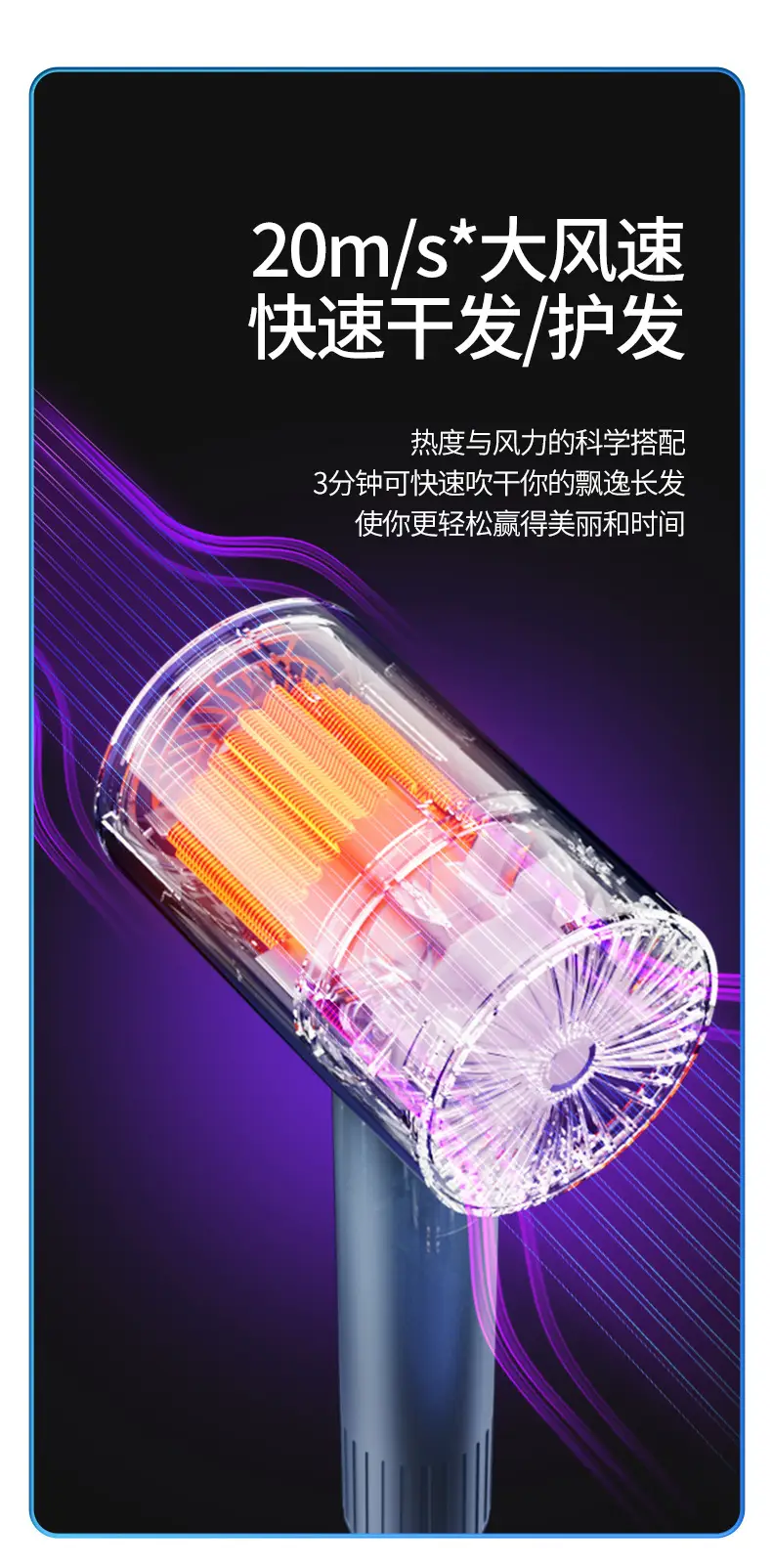 High-Speed Hair Dryer with Negative Ion & Warm Light — feature 8