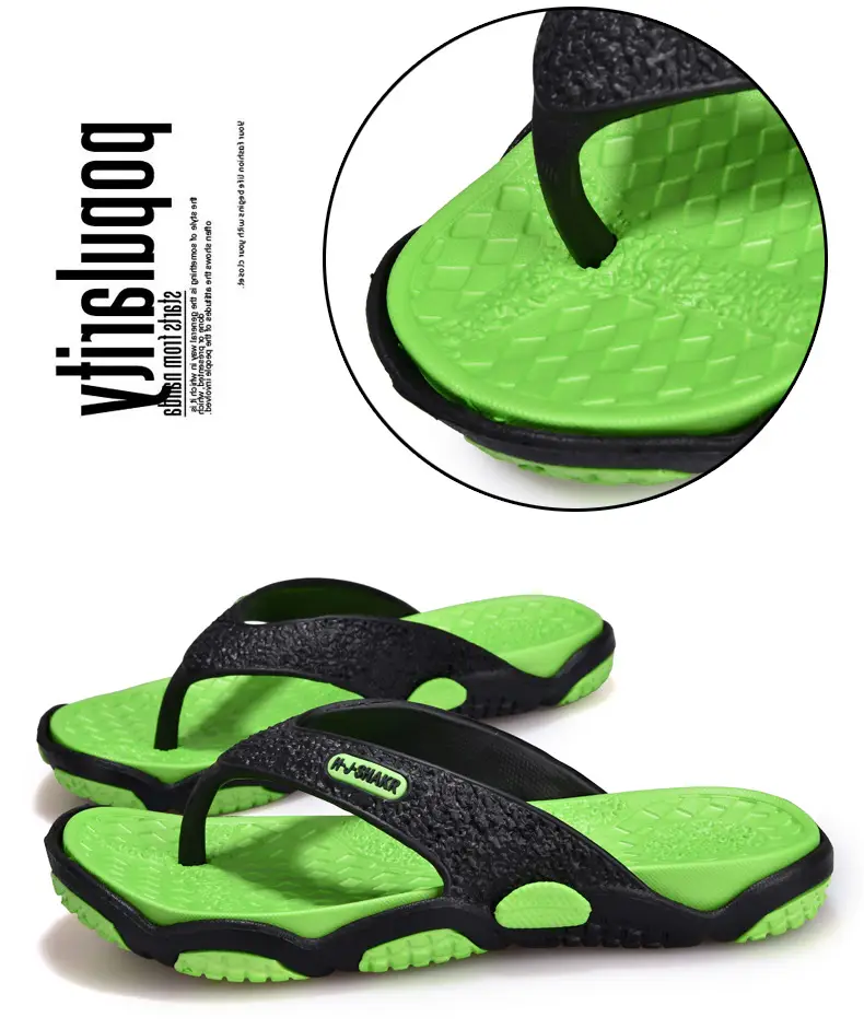 plus size Flip-flops Men's Summer Outer Wear Beach Slippers Casual Two-color Foreign Trade Slippers Men's Cross-border Slippers Men's — feature 24