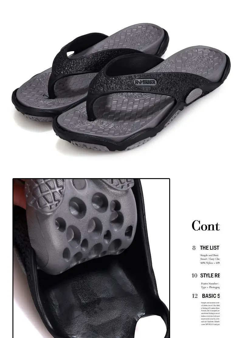 plus size Flip-flops Men's Summer Outer Wear Beach Slippers Casual Two-color Foreign Trade Slippers Men's Cross-border Slippers Men's — feature 29