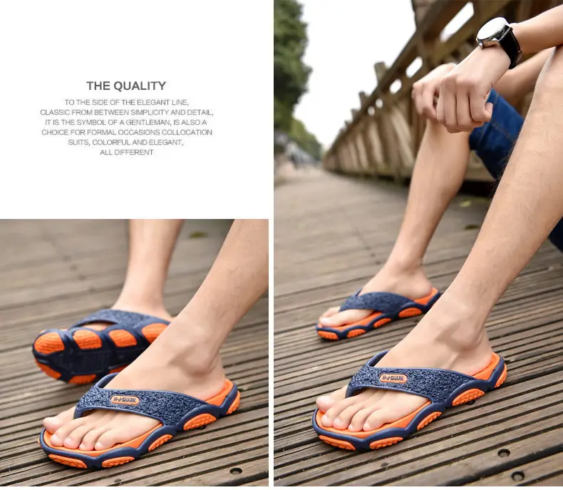 plus size Flip-flops Men's Summer Outer Wear Beach Slippers Casual Two-color Foreign Trade Slippers Men's Cross-border Slippers Men's — feature 37