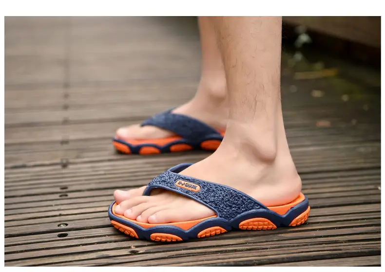 plus size Flip-flops Men's Summer Outer Wear Beach Slippers Casual Two-color Foreign Trade Slippers Men's Cross-border Slippers Men's — feature 38