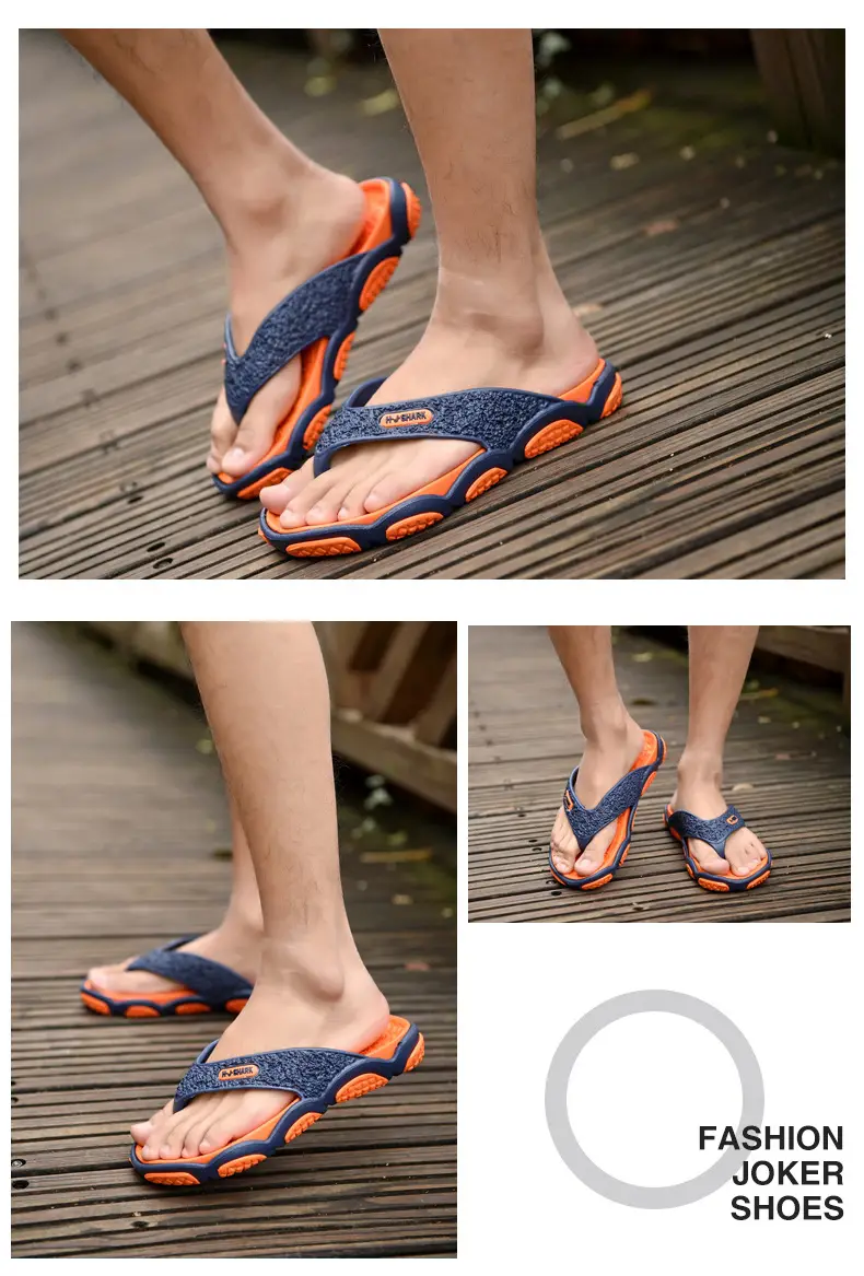 plus size Flip-flops Men's Summer Outer Wear Beach Slippers Casual Two-color Foreign Trade Slippers Men's Cross-border Slippers Men's — feature 40
