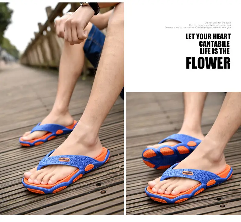 plus size Flip-flops Men's Summer Outer Wear Beach Slippers Casual Two-color Foreign Trade Slippers Men's Cross-border Slippers Men's — feature 43
