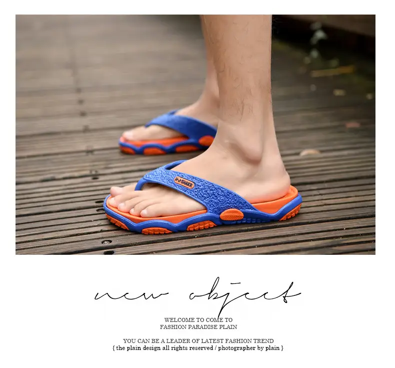 plus size Flip-flops Men's Summer Outer Wear Beach Slippers Casual Two-color Foreign Trade Slippers Men's Cross-border Slippers Men's — feature 44