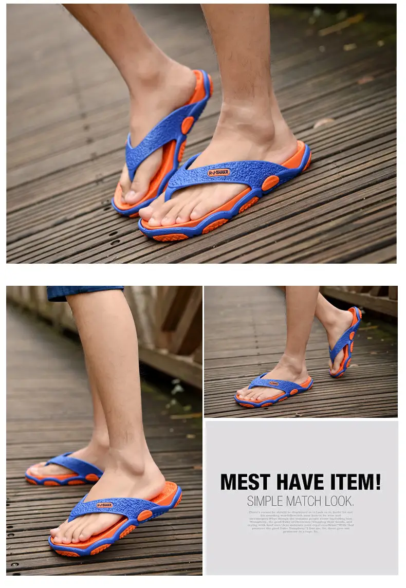 plus size Flip-flops Men's Summer Outer Wear Beach Slippers Casual Two-color Foreign Trade Slippers Men's Cross-border Slippers Men's — feature 46