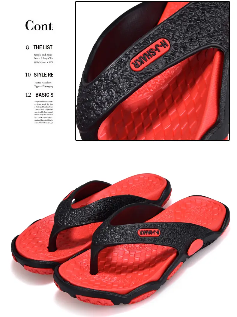 plus size Flip-flops Men's Summer Outer Wear Beach Slippers Casual Two-color Foreign Trade Slippers Men's Cross-border Slippers Men's — feature 9